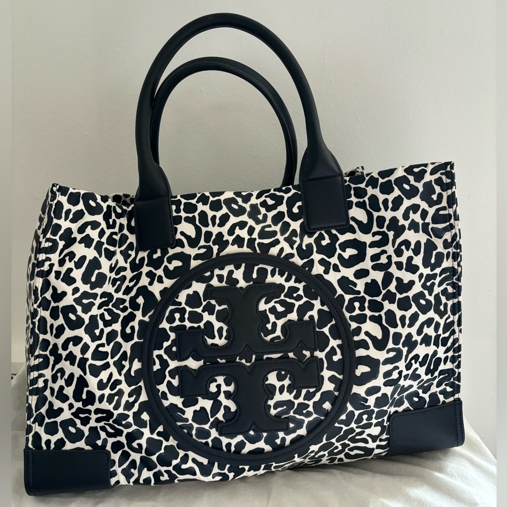 Tory Burch Ella Printed Clouded Leopard Tote